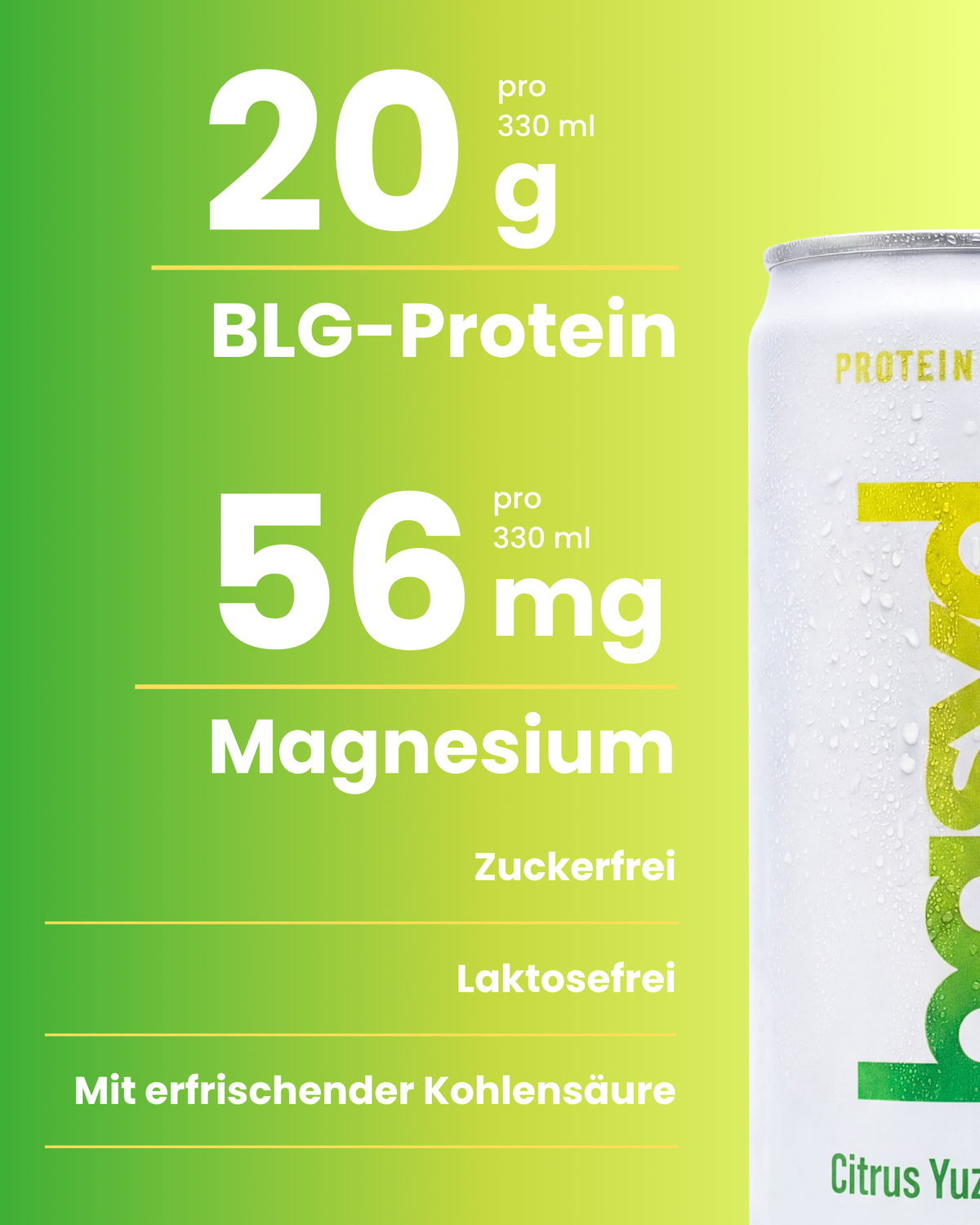 Zuckerfreie Protein Soda + mit Magnesium